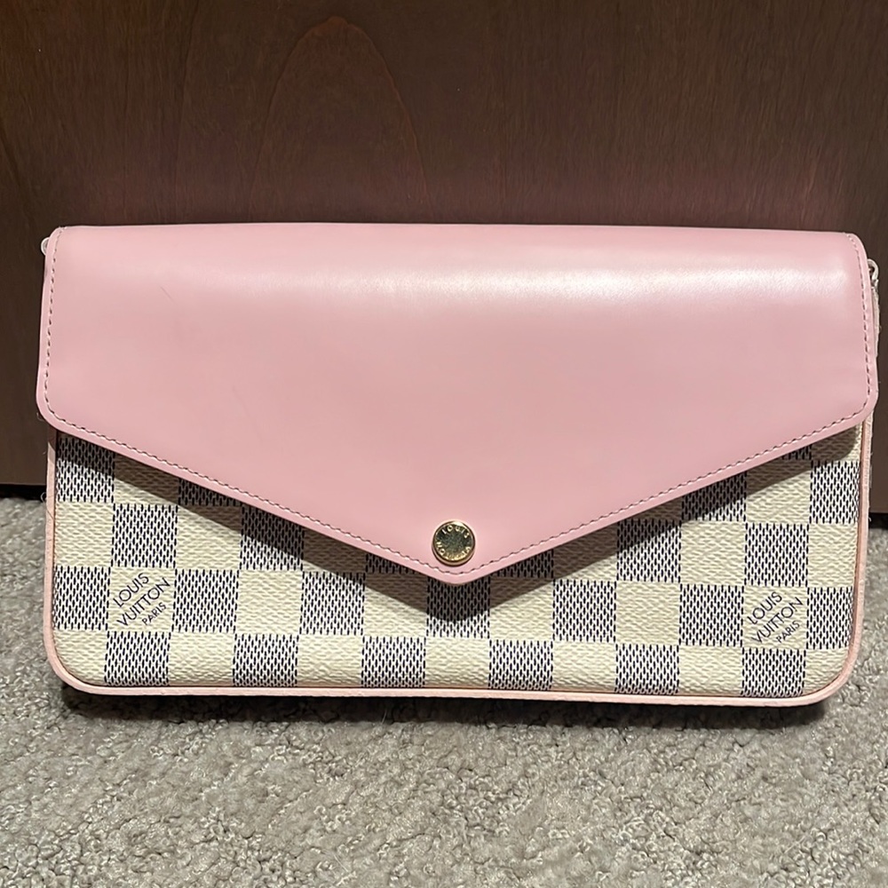 Louis Vuitton Pochette Felicie Damier Azur Rose
